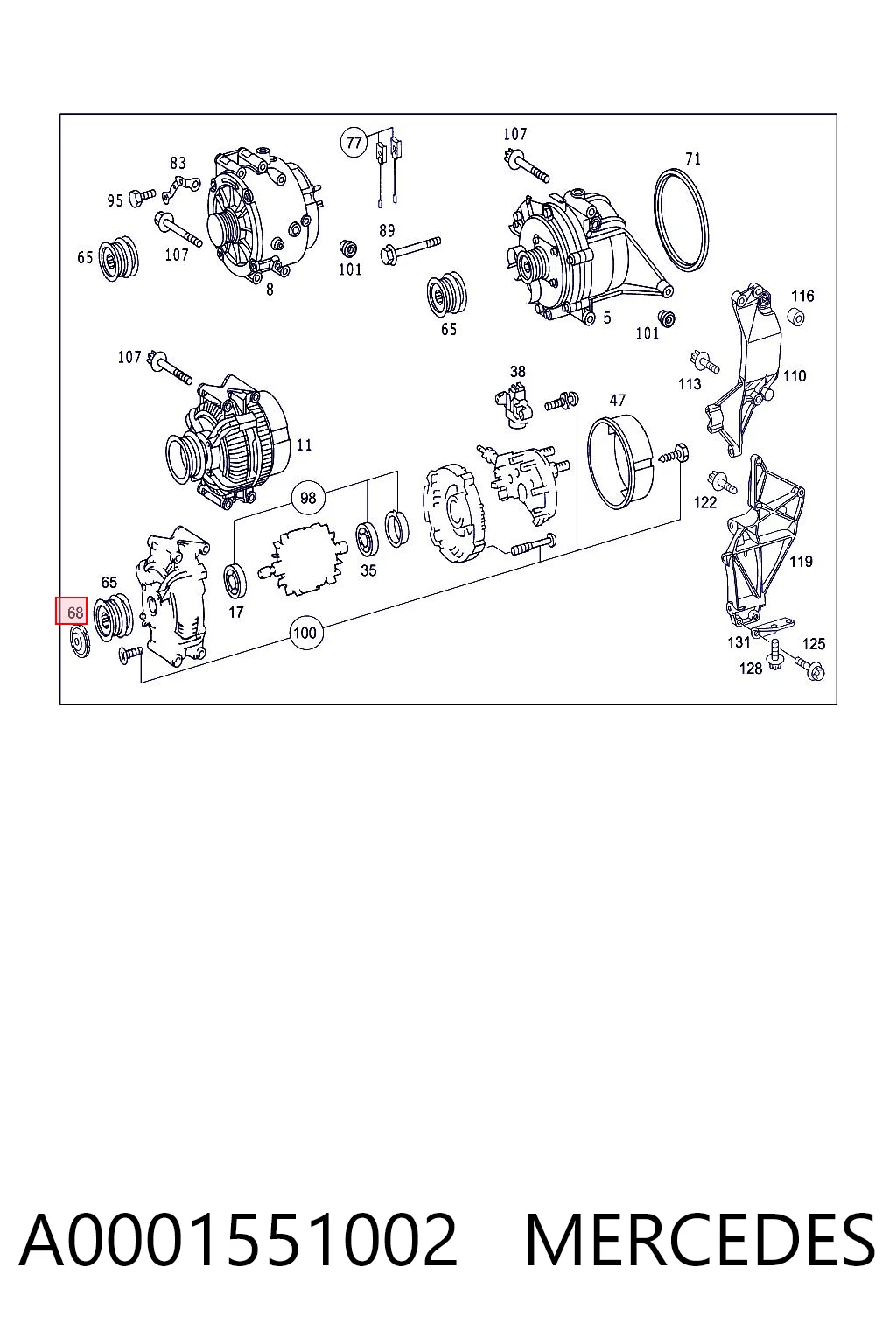 A0001551002 Mercedes