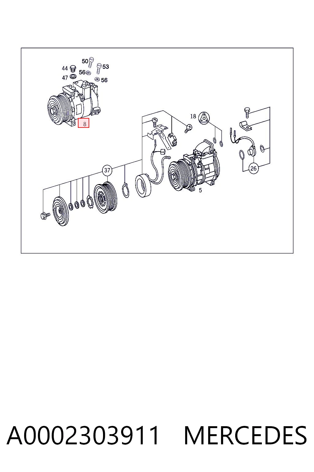 A0002303911 Mercedes Compresor climatizador