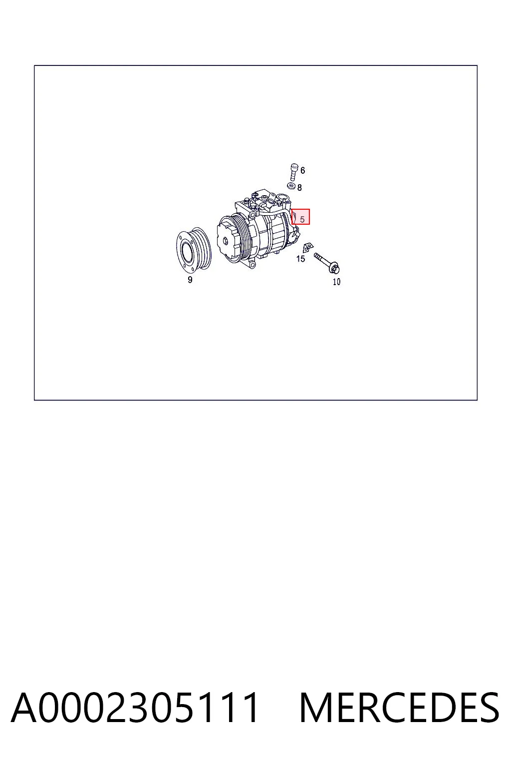 A0002305111 Mercedes Compresor climatizador