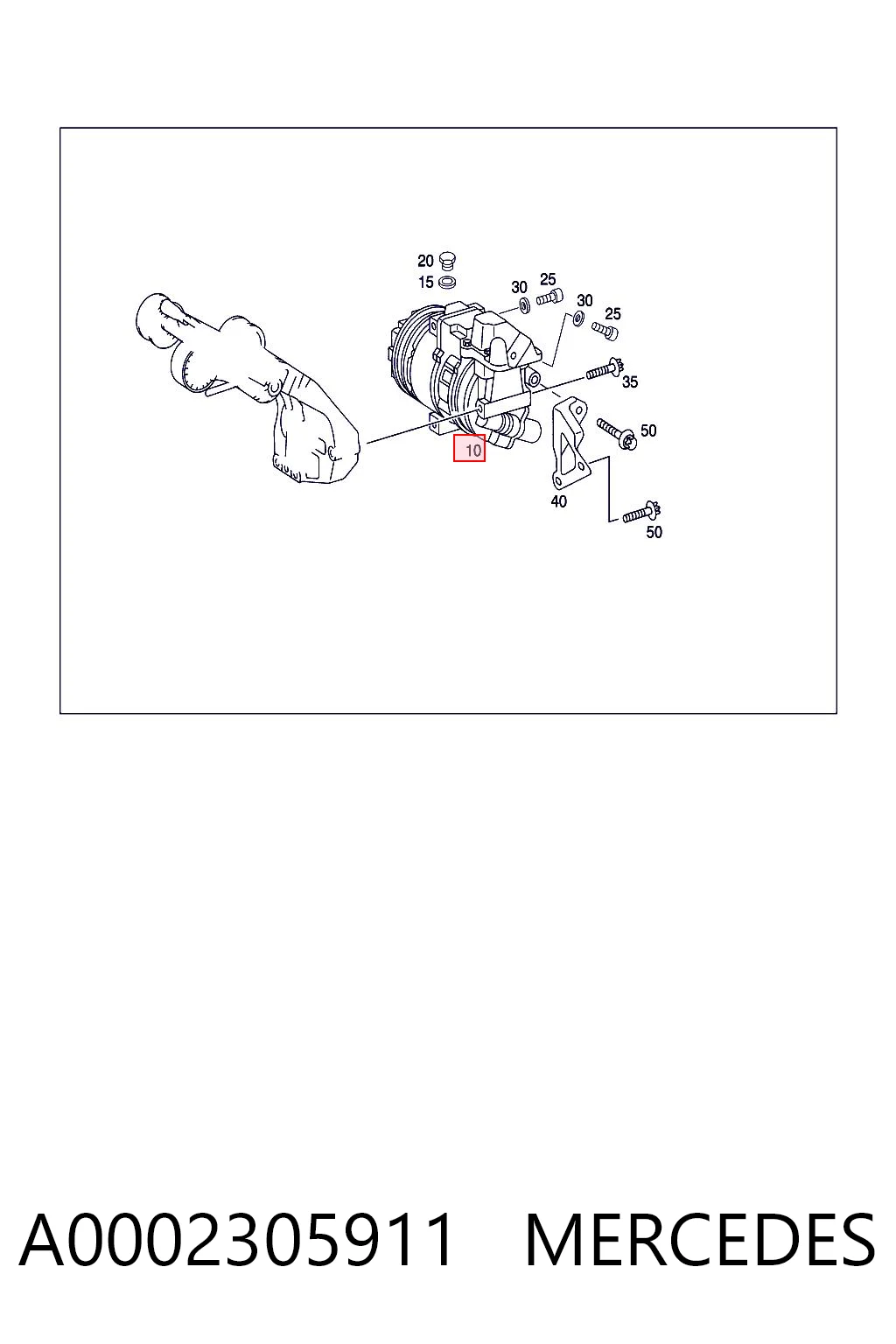 A0002305911 Mercedes Compresor climatizador