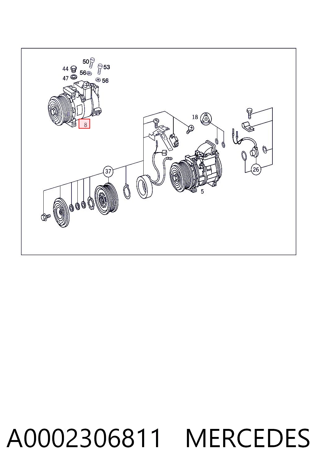 A0002306811 Mercedes Compresor climatizador