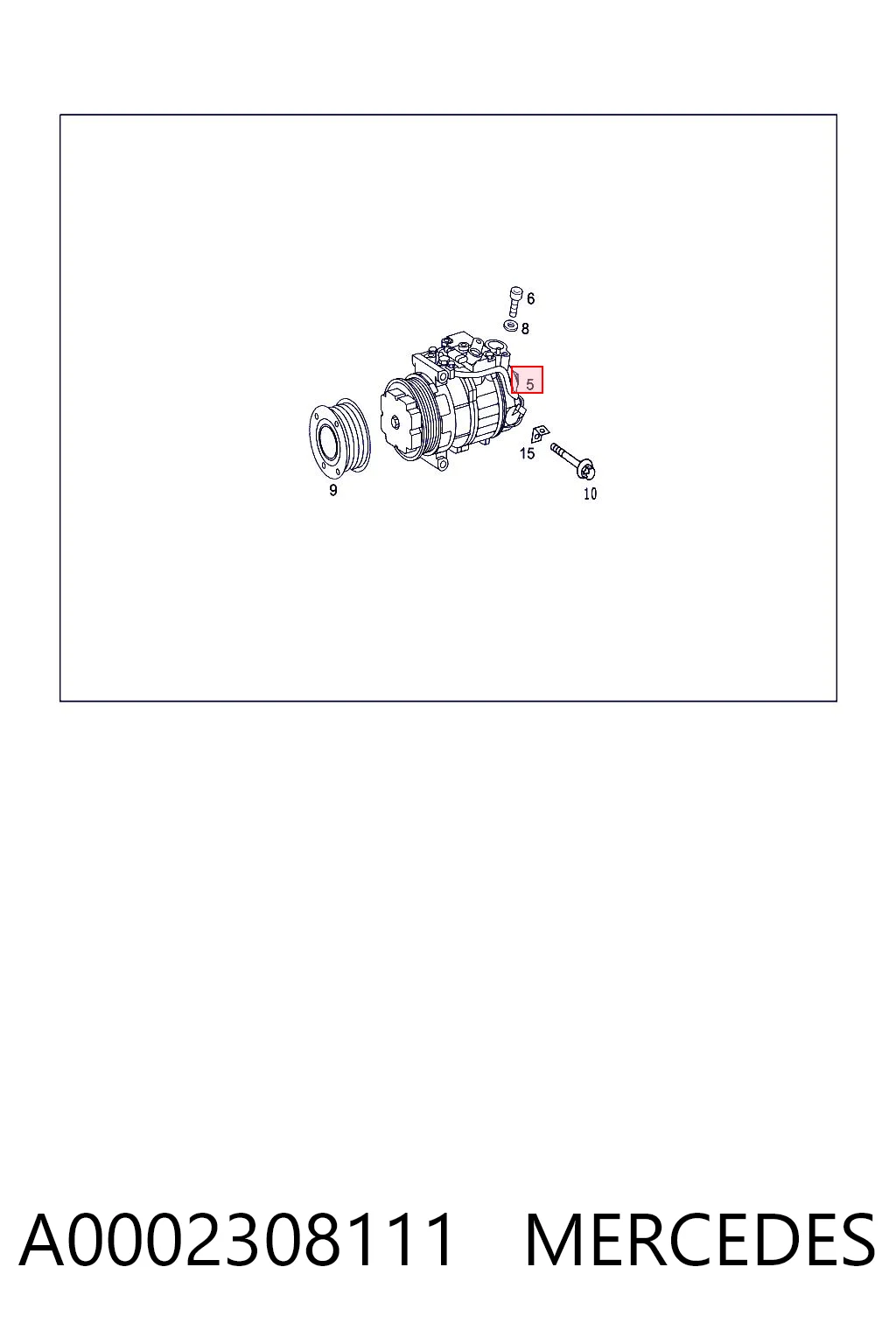 A0002308111 Mercedes Compresor climatizador