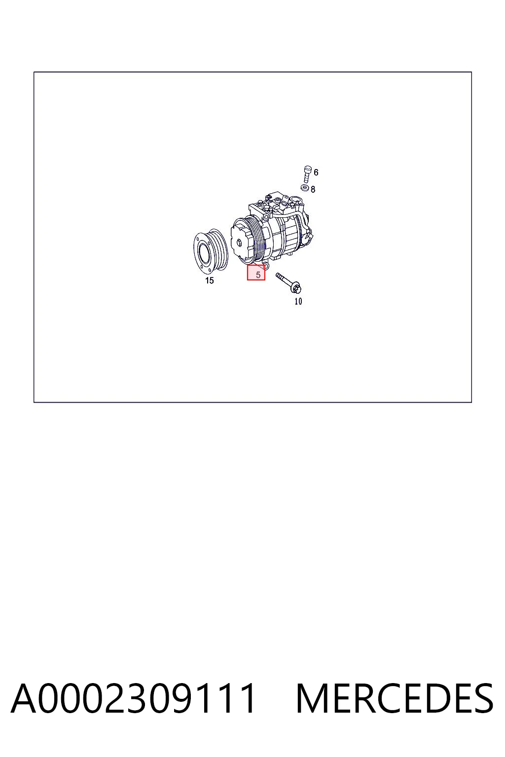 A0002309111 Mercedes Compresor climatizador