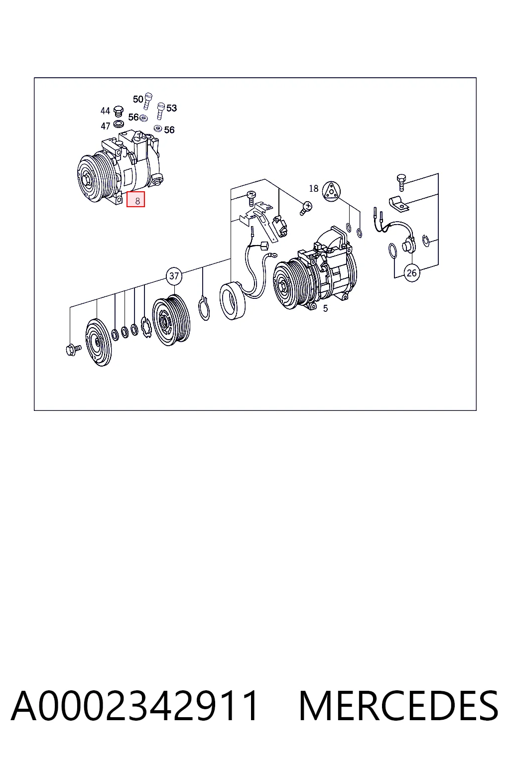 A0002342911 Mercedes Compresor climatizador