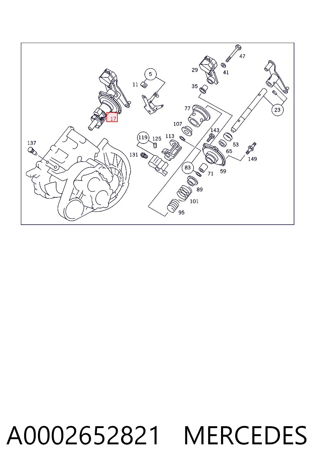 Comprar Buje del mecanismo de cambio (palanca selectora) Mercedes Vito  638 a bajo precio