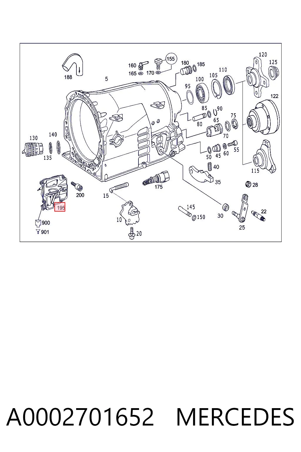 A0002701652 Mercedes Módulo de control electrónico de la transmisión automática