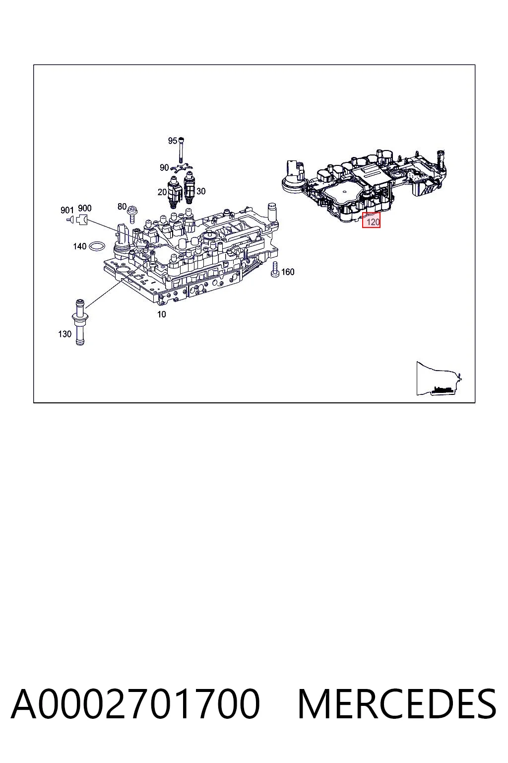 A0002701700 Mercedes Placa electrónica de transmisión automática