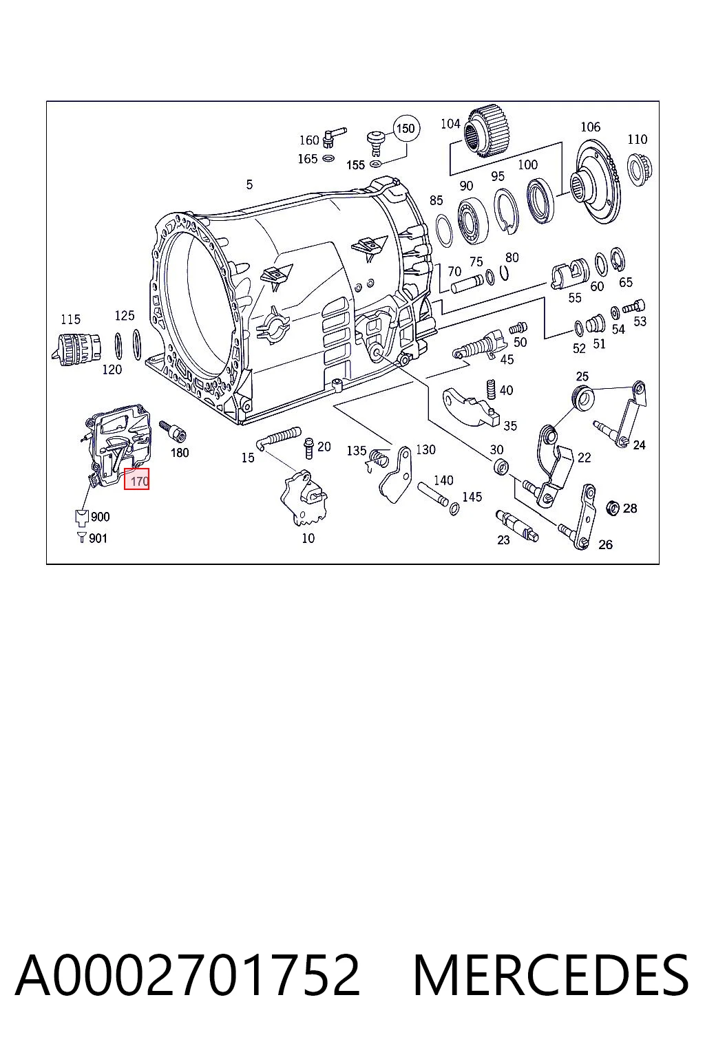 A0002701752 Mercedes Módulo de control electrónico de la transmisión automática