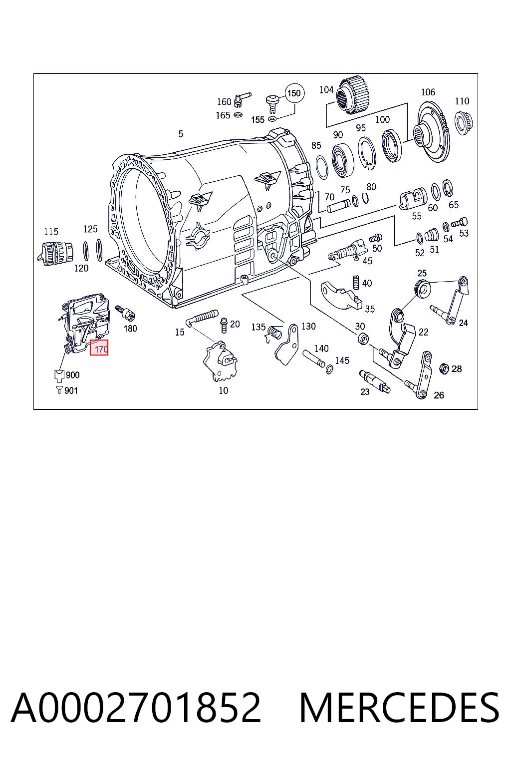 A0002701852 Mercedes Módulo de control electrónico de la transmisión automática