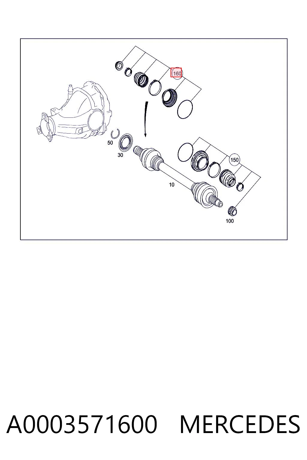 Fuelle transmisión delantero exterior para Mercedes E  S213