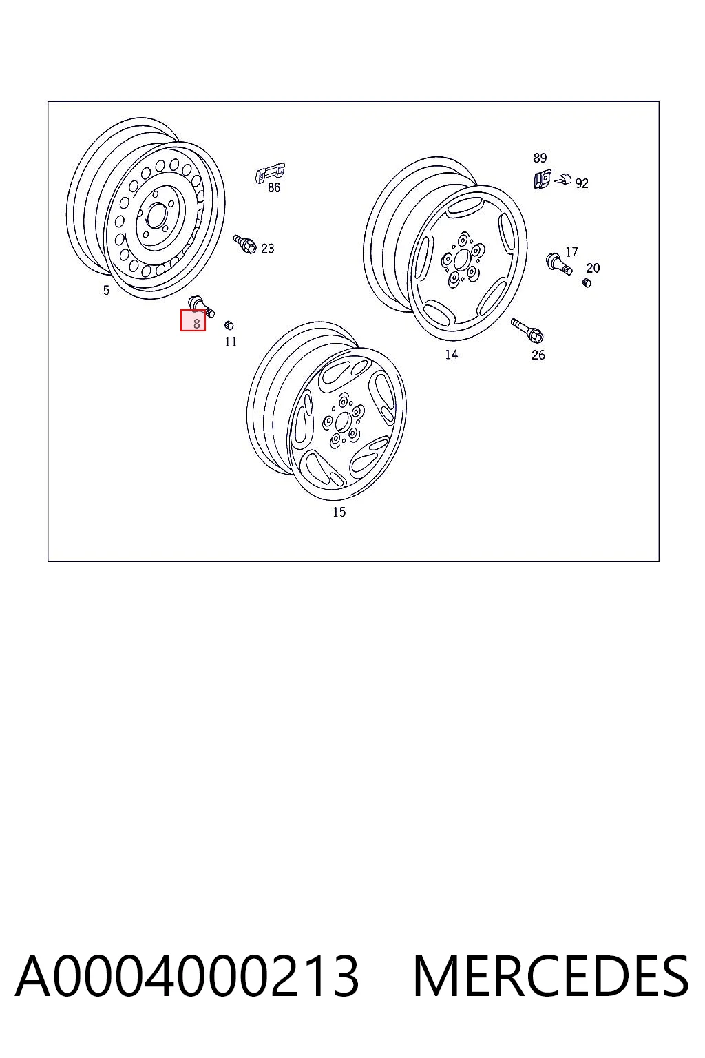 A0004000213 Mercedes