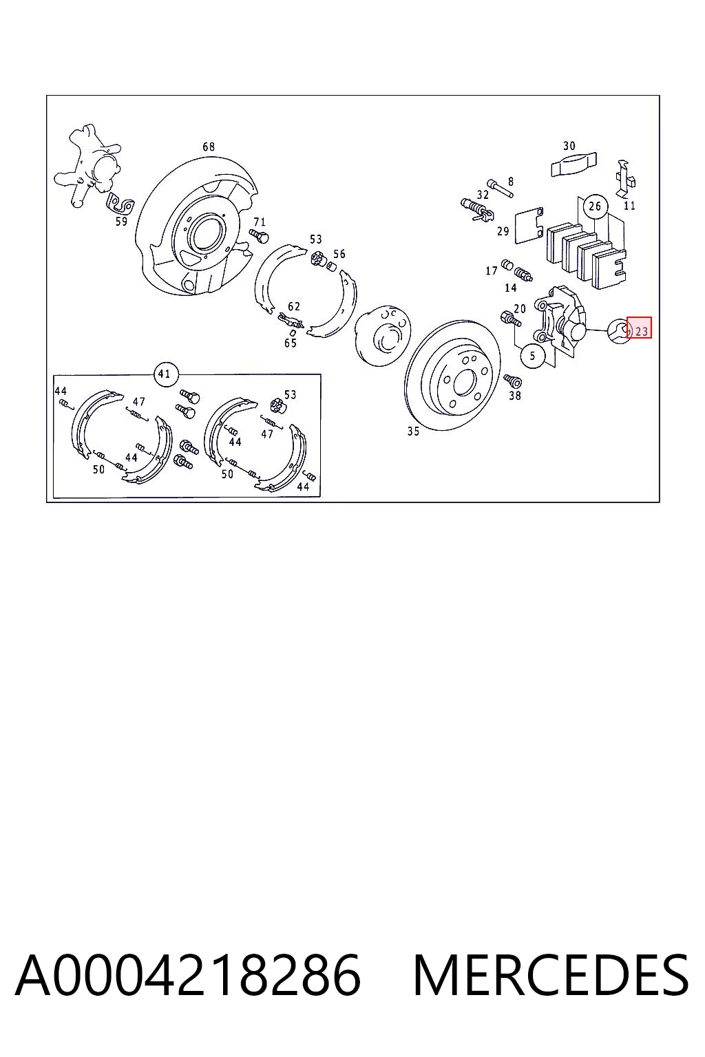 Kit de reparación de pinzas trasero Opel Astra F