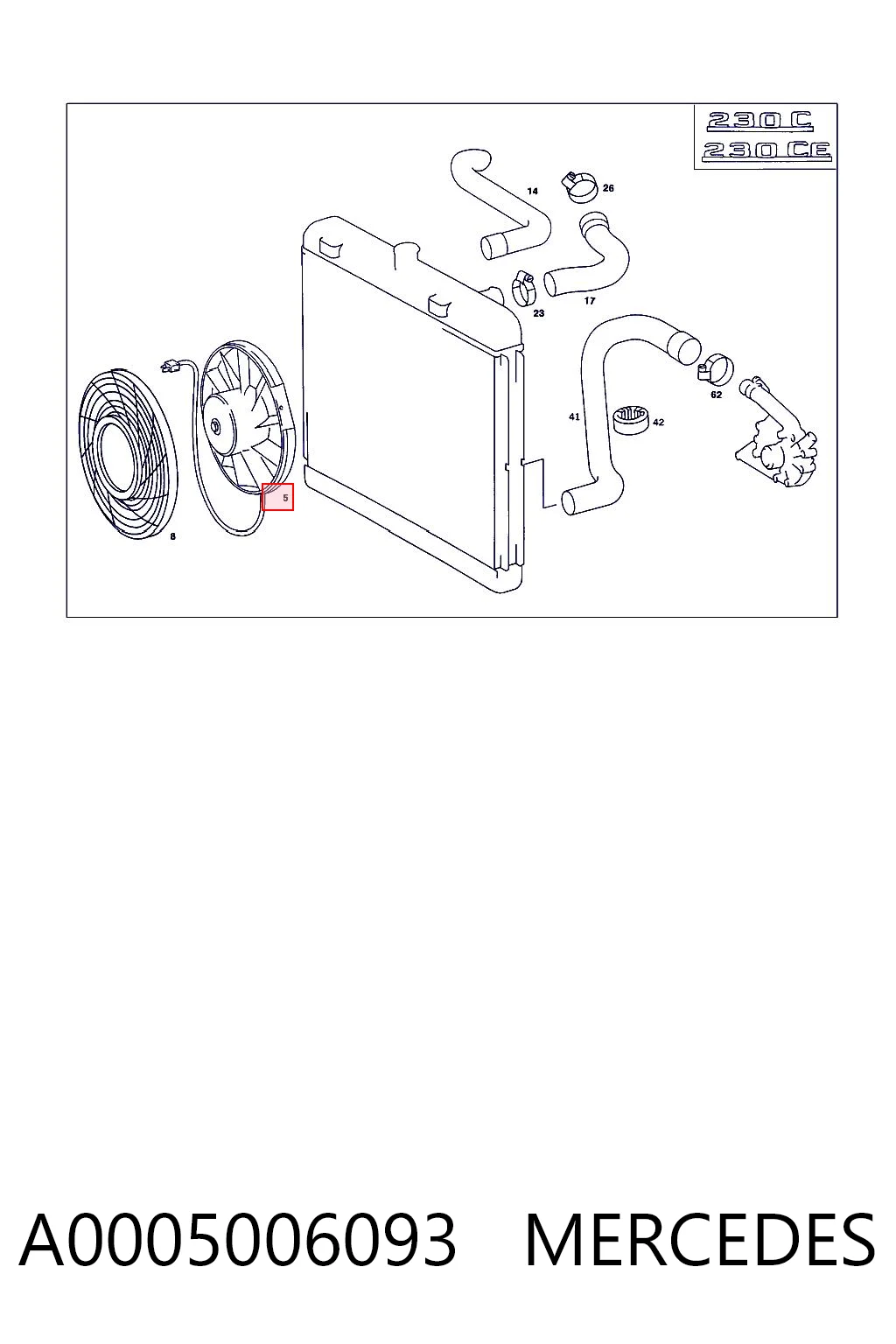Ventilador de radiador Mercedes E sedán (W123) (1976 - 1985) precio, desde 74,72 EUR