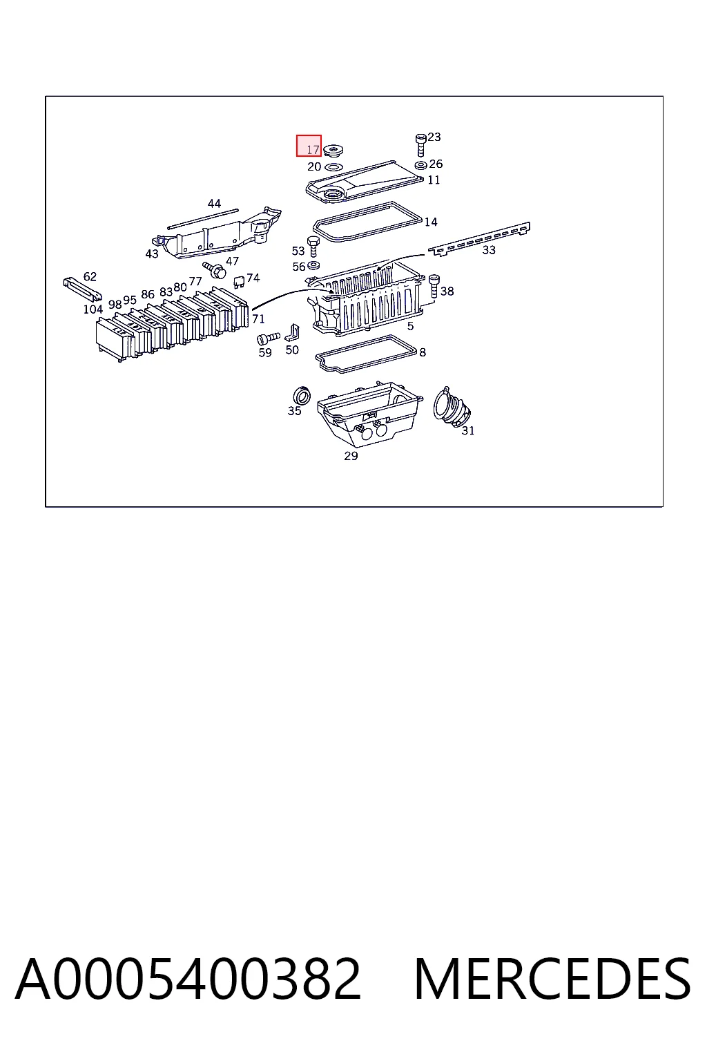 A0005400382 Mercedes