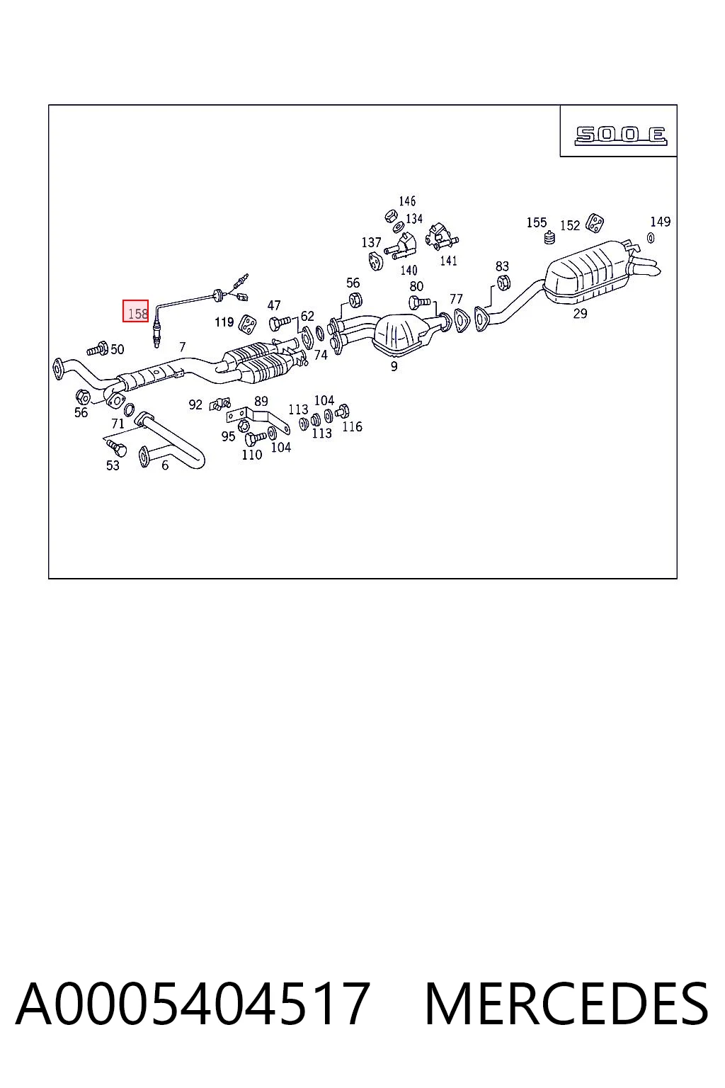 Sonda Lambda A0005404517 MERCEDES