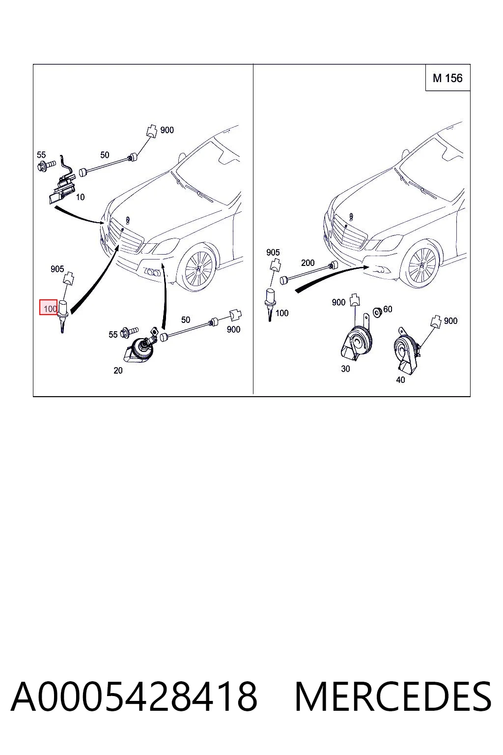A0005428418 Mercedes Sensor de temperatura ambiente