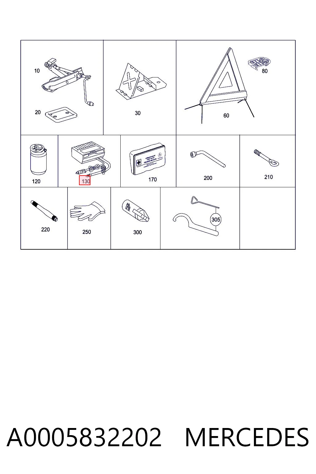 A0005832202 Mercedes