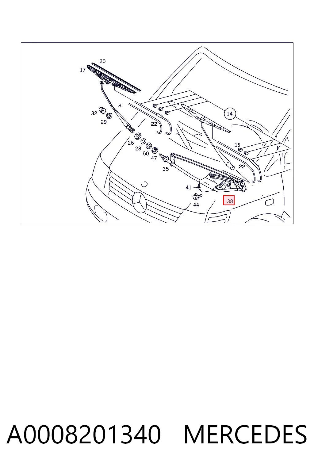 Comprar Trapezio del limpiaparabrisas Mercedes Vito  638 a bajo precio