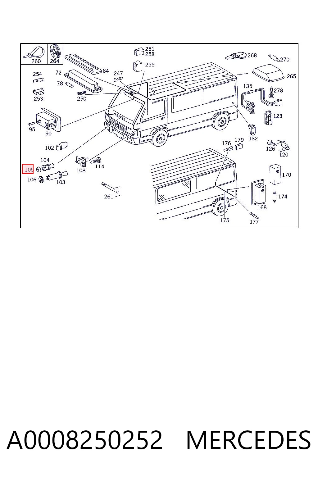 A0008250252 Mercedes