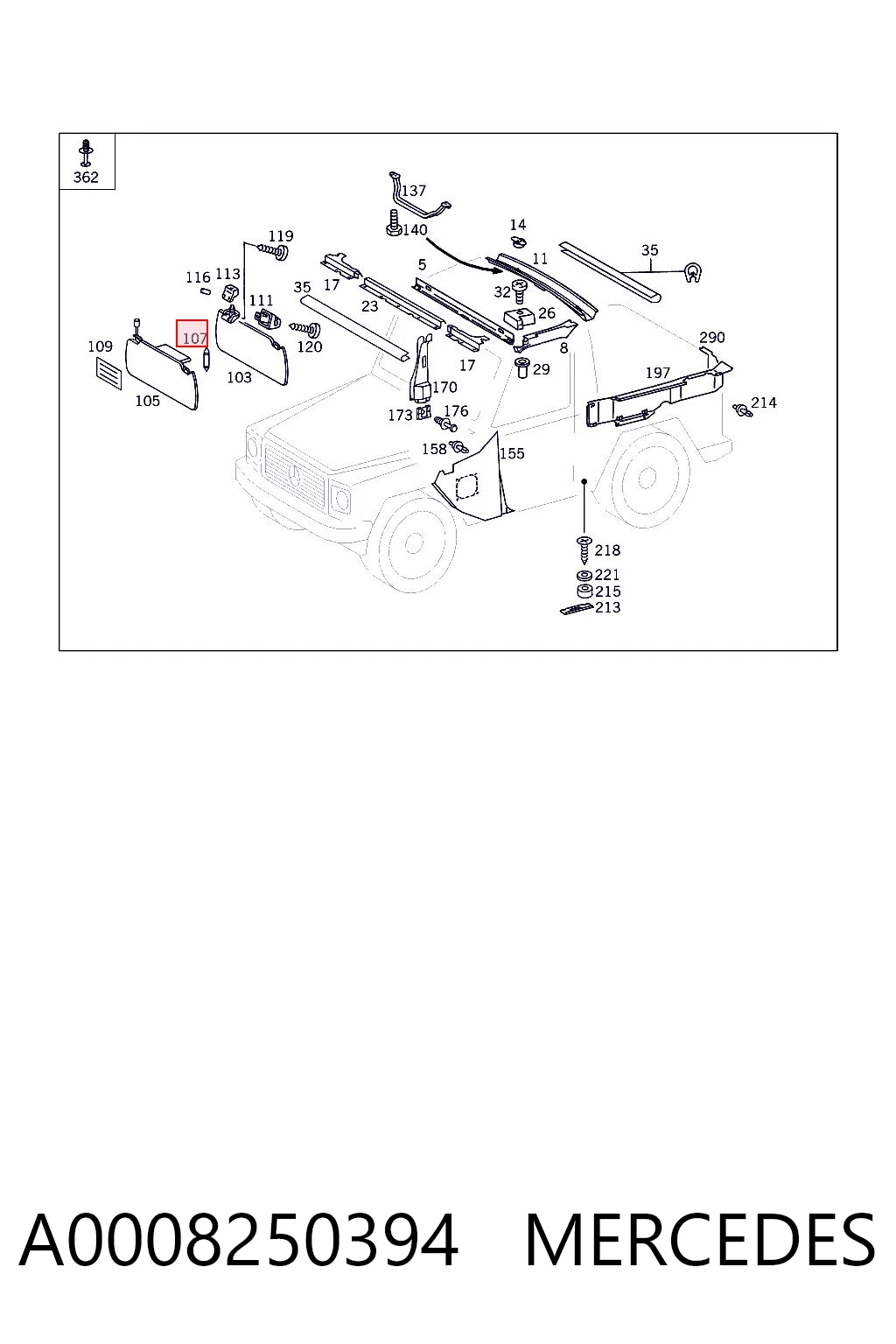 A0008250394 Mercedes