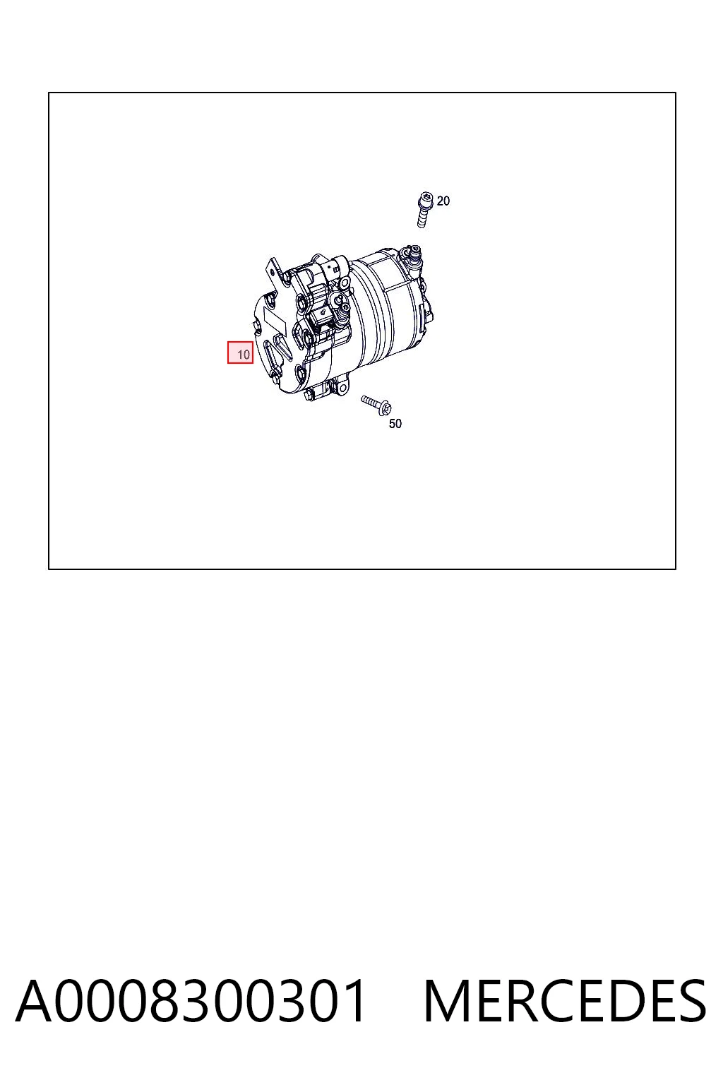 A0008300301 Mercedes Compresor climatizador