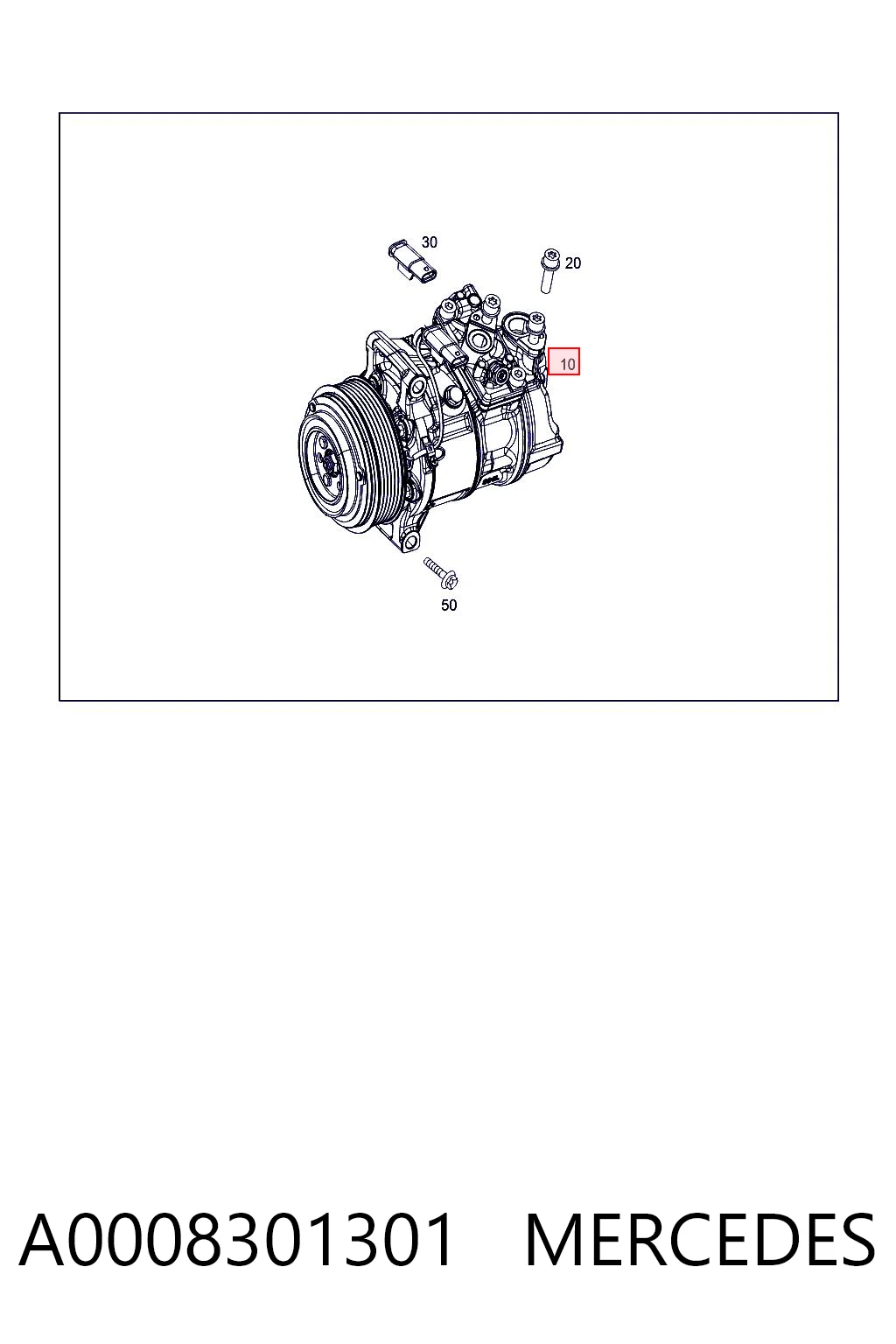 A0008301301 Mercedes Compresor climatizador