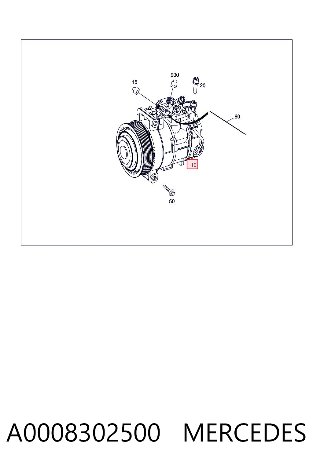 A0008302500 Mercedes Compresor climatizador