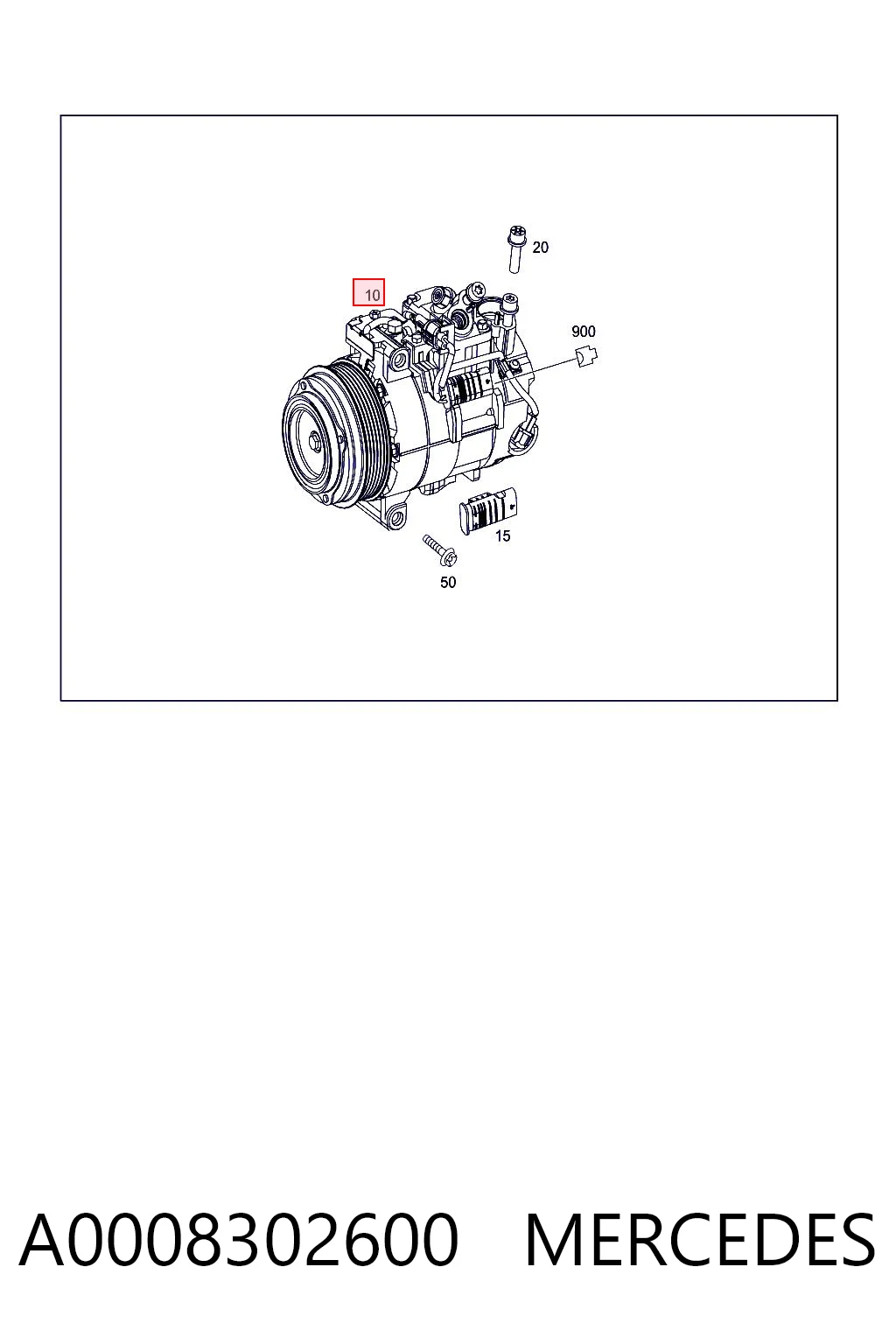 A0008302600 Mercedes Compresor climatizador