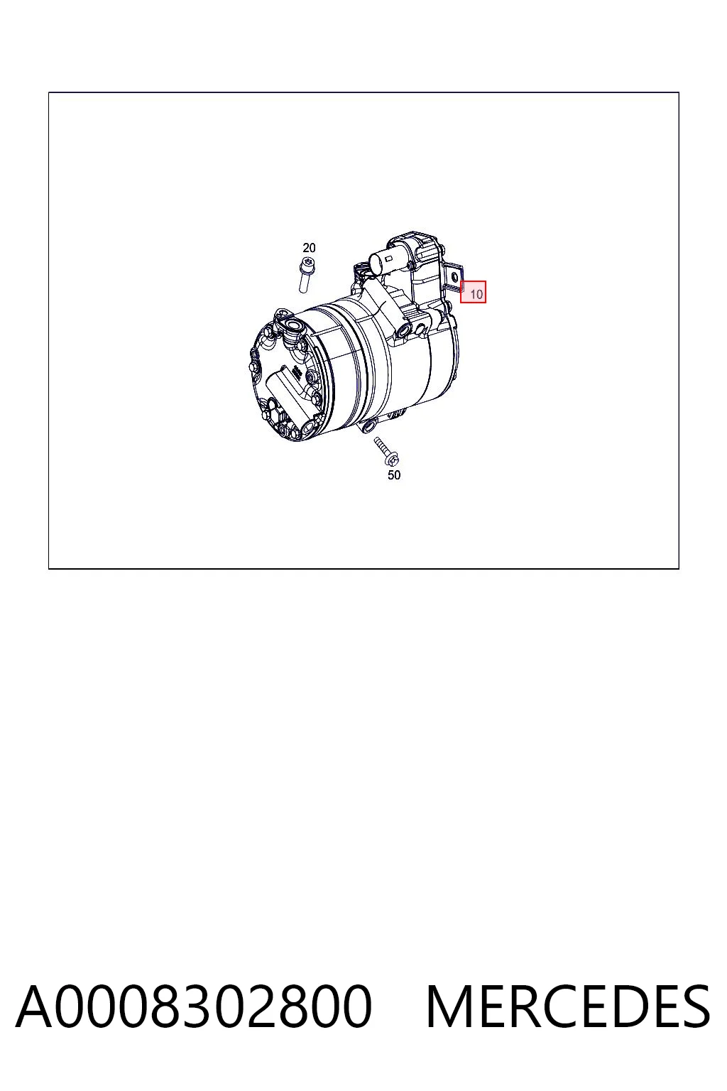 A0008302800 Mercedes Compresor climatizador