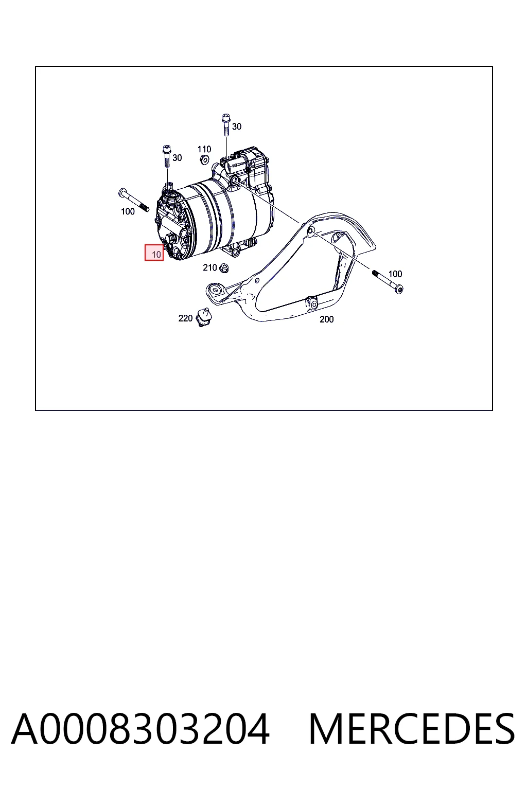 A0008303204 Mercedes Compresor climatizador