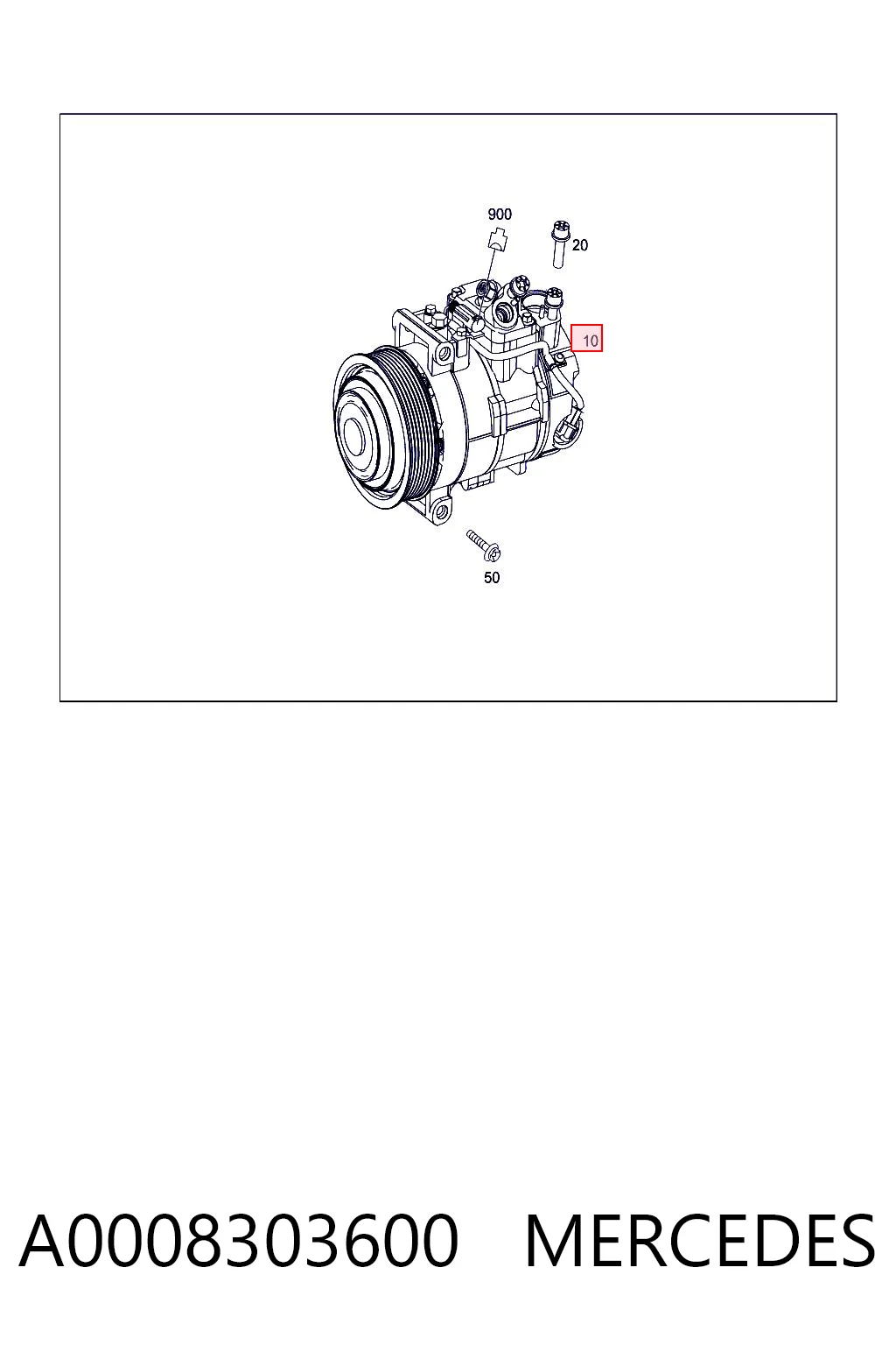 A0008303600 Mercedes Compresor climatizador