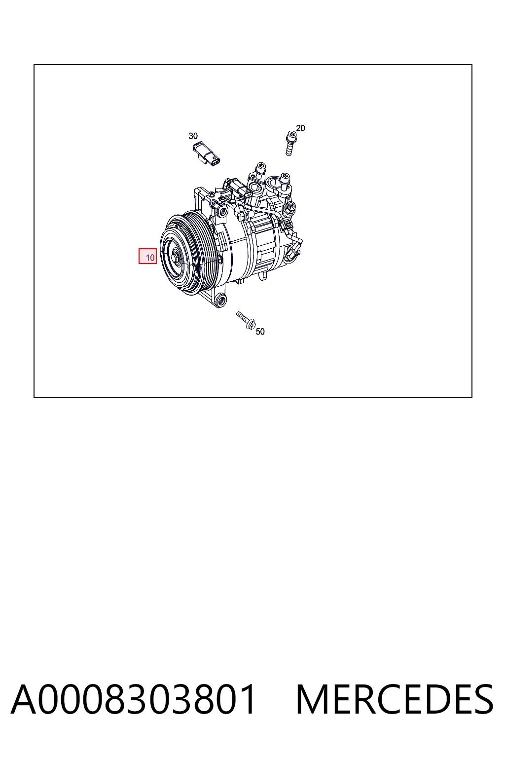A0008303801 Mercedes Compresor climatizador