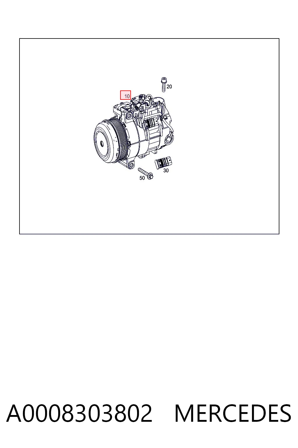 A0008303802 Mercedes Compresor climatizador