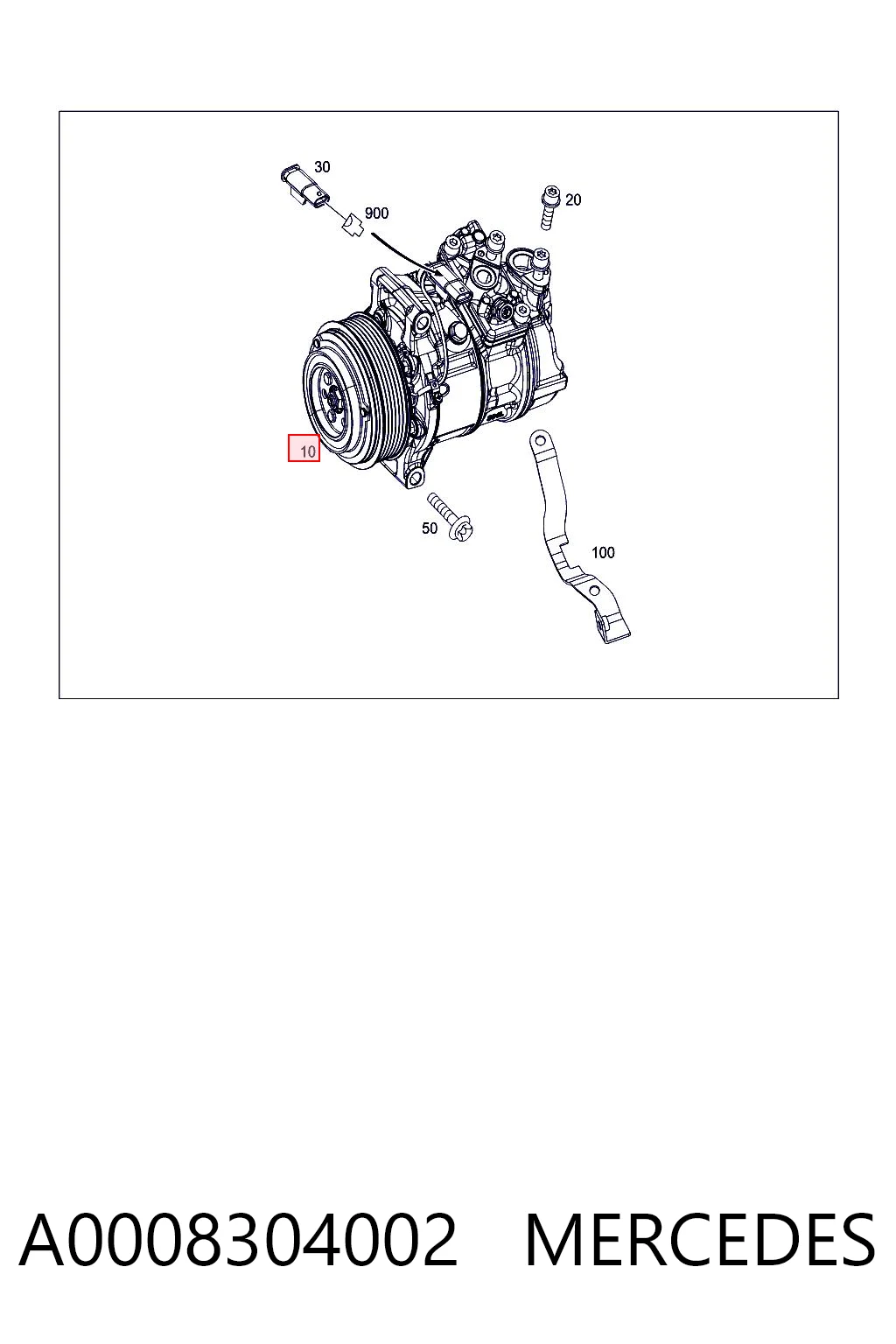 A0008304002 Mercedes Compresor climatizador