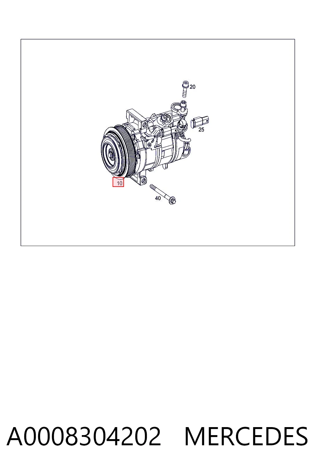 A0008304202 Mercedes Compresor climatizador