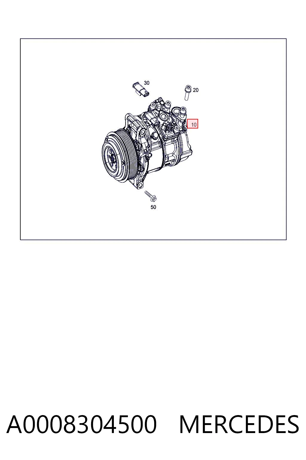 A0008304500 Mercedes Compresor climatizador
