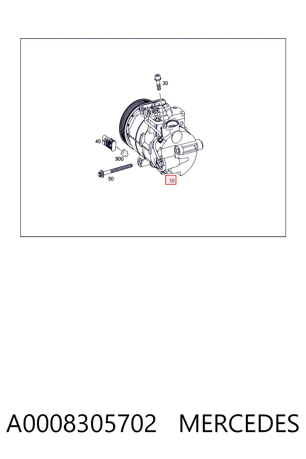 A0008305702 Mercedes Compresor climatizador