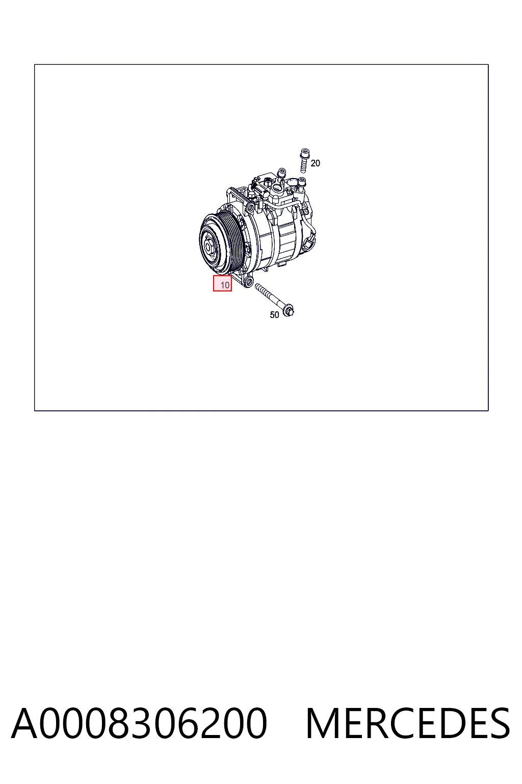 A0008306200 Mercedes Compresor climatizador