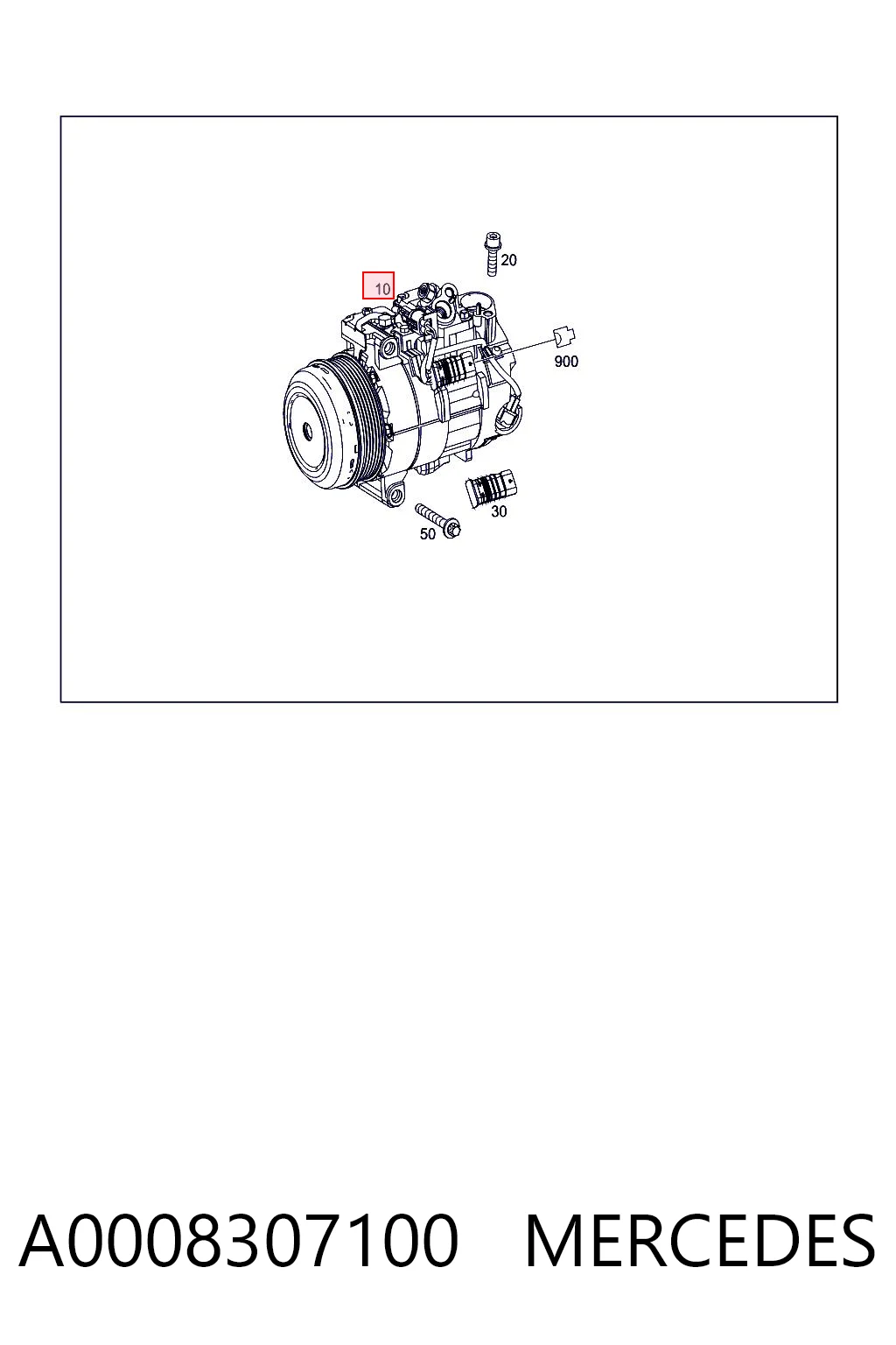 A0008307100 Mercedes Compresor climatizador