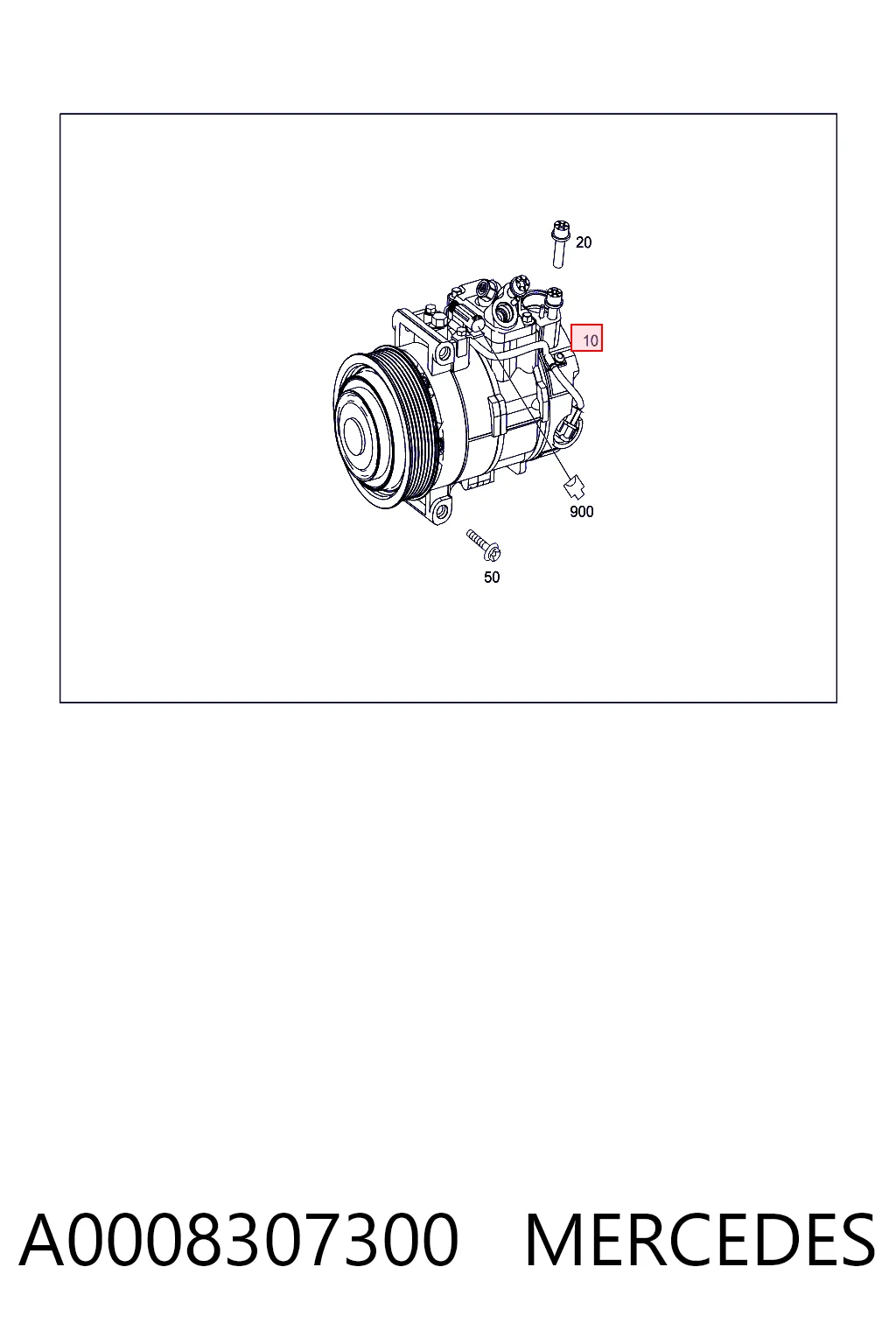 A0008307300 Mercedes Compresor climatizador