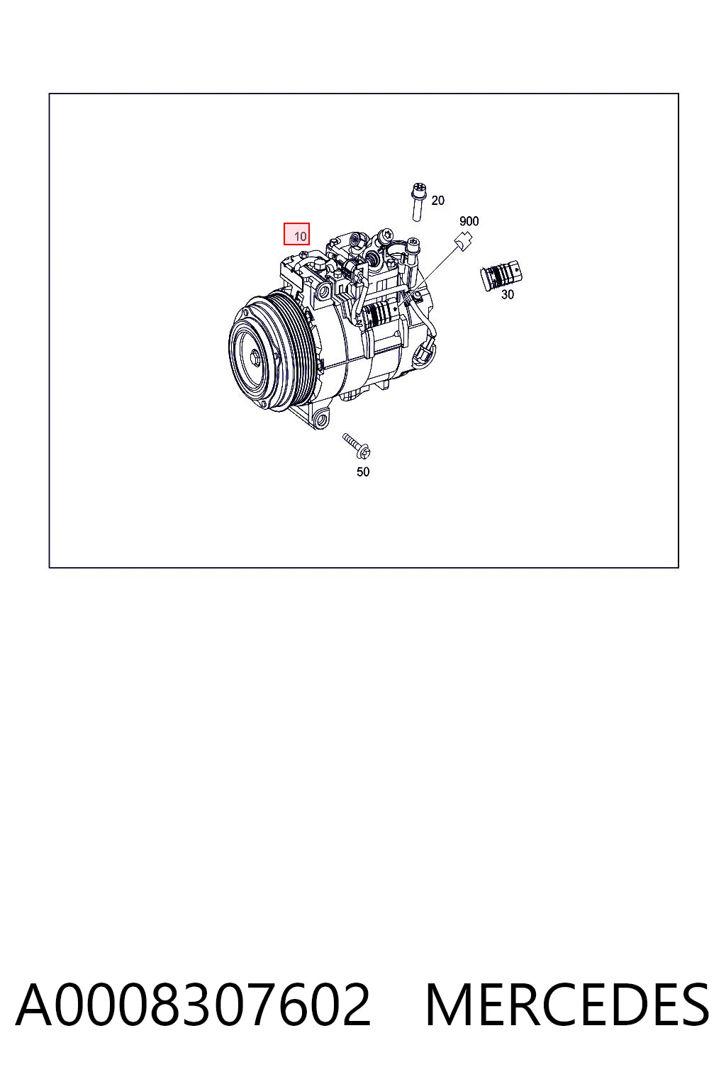 A0008307602 Mercedes Compresor climatizador