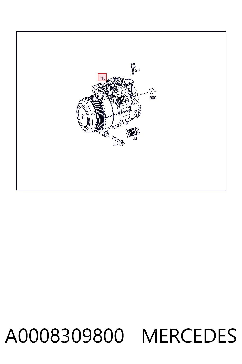 A0008309800 Mercedes Compresor climatizador