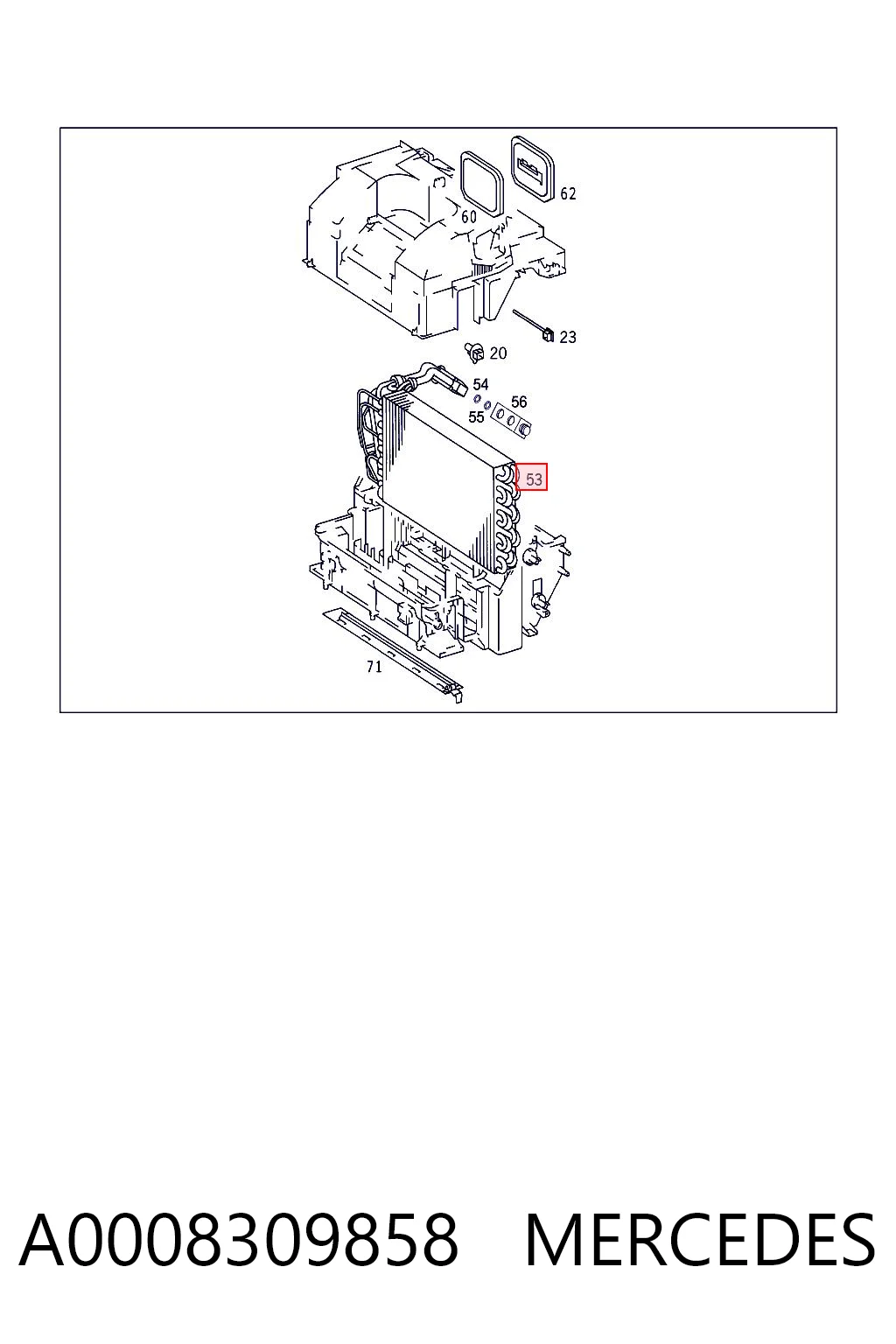 Comprar Evaporador de aire acondicionado Mercedes Vito  638 a bajo precio