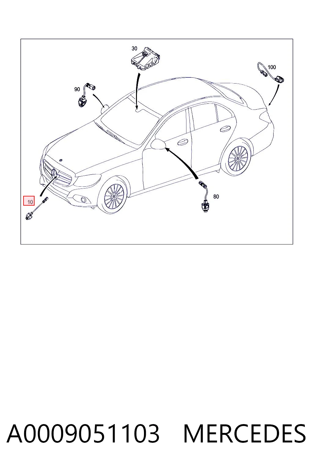 A0009051103 Mercedes Cámara del sistema de visión
