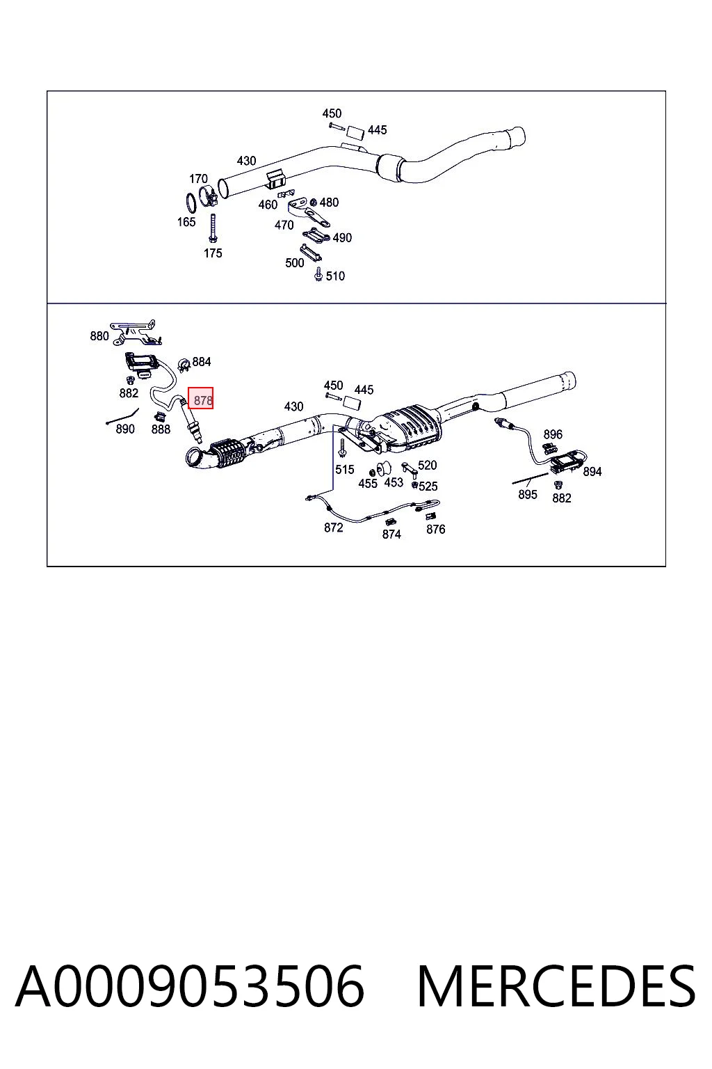 A0009053506 Mercedes Sensor de óxidos de nitrógeno NOx
