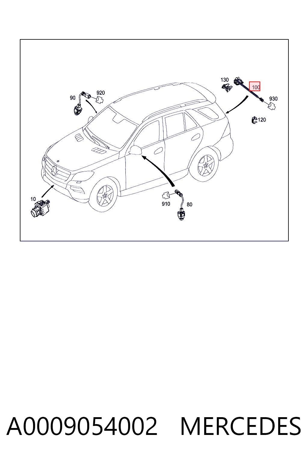 A0009054002 Mercedes Cámara del sistema de visión