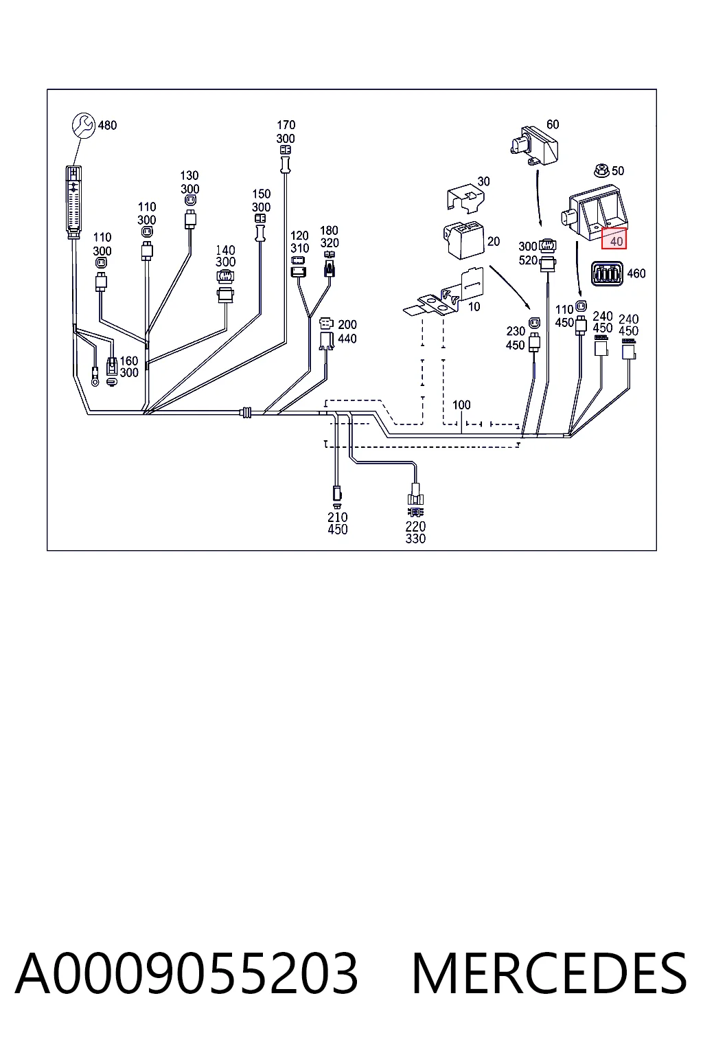 A0009055203 Mercedes Sensor de ángulo de giro