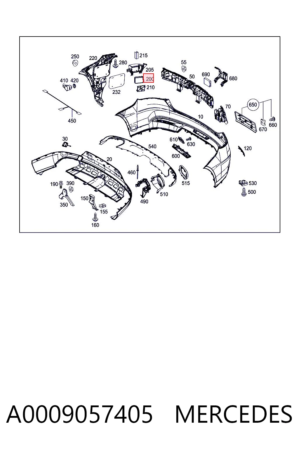A0009057405 Mercedes Radar de cambio de carril