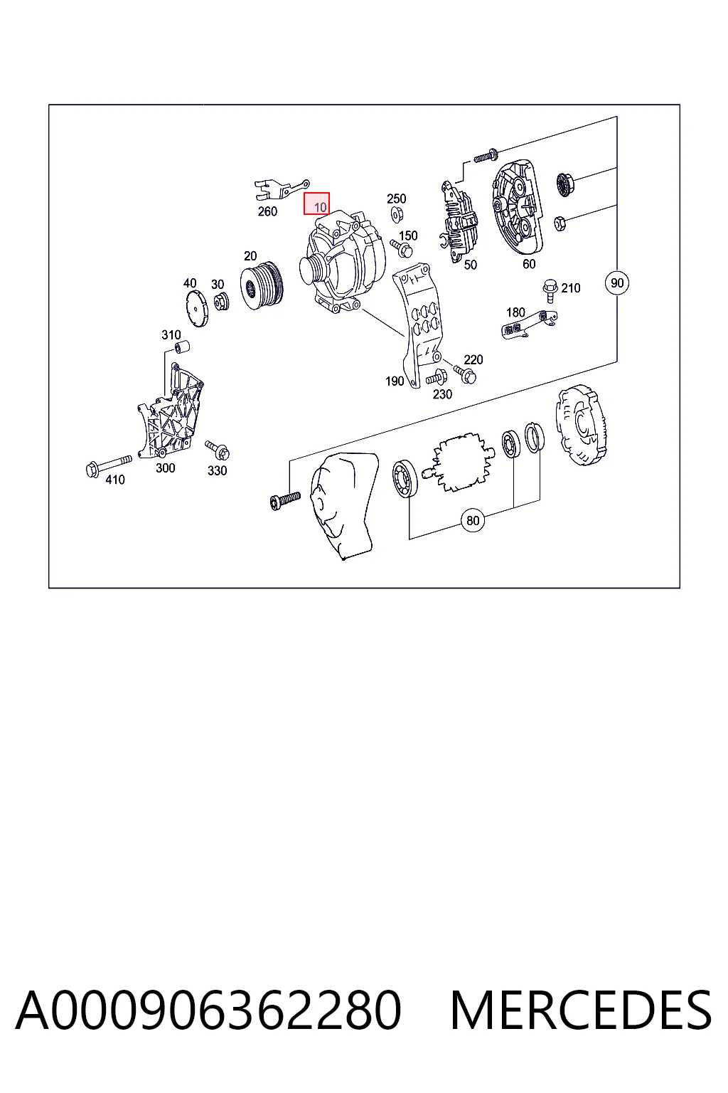 Generador para Mercedes E  (W212)