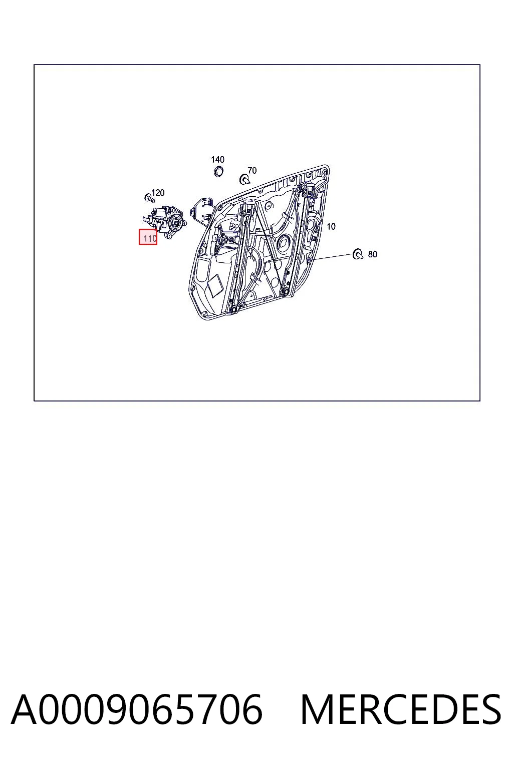 A0009065706 Mercedes Motor del elevalunas de la puerta delantera derecha